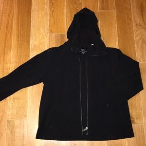 Black windbreaker